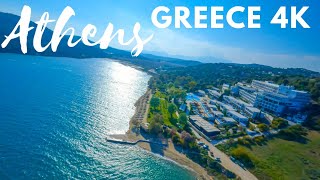 Athens, Greece GR - by Drone (4K) Vravrona Beach - Αθήνα Παραλία Βραυρώνα από ψηλά