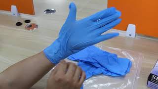 Disposable blue Nitrile Gloves