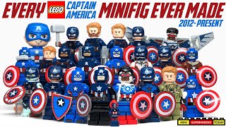 EVERY LEGO Captain America Minifig EVER MADE! (2012 - Present Comparison)