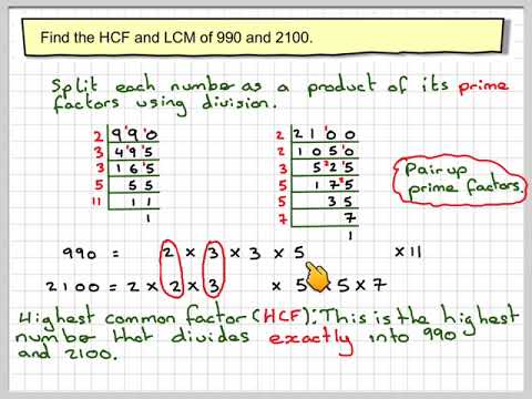 Finding The HCF And LCM Using Prime Factorisation - YouTube