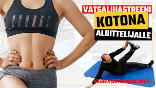 Vatsalihastreeni kotona aloittelijalle - Keskivartalotreeni.fi - Treeni 10 #keskivartalo