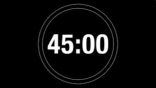 45 Minute Timer - 2700 Second Timer Countdown with progress ring (4K)