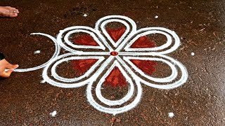 Margazhi 1 beautiful kolam|5*3 newyear rangoli designs|karthigai deepam kolam|Super rangoli