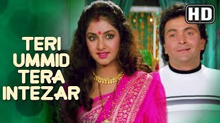 Teri Ummid Tera Intezar Karte Hai  (HD) - Deewana Song - Rishi Kapoor - Divya Bharti - Filmigaane