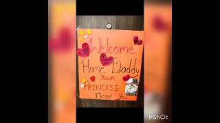 Welcome Home surprise for Dad 🏡 #nityamasti #decoration #ideas #husband #home