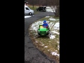 Peg Perego John Deere Gator Goes in Snow with Rubber Tires