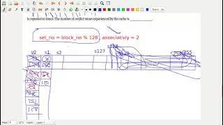 GATE 2017 | Question: 51 . Consider a 2way set associative cache with 256 blocks and uses LRU