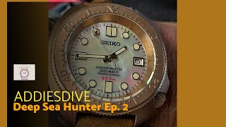 Addiesdive: Deep sea hunter EP2 We install the new mother of pearl dial. Bring the bling.