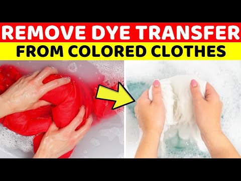 How do I remove dye transfer from clothes at home?