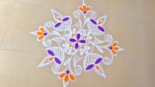 #Karthigai Deepam rangoli (5-1)/#Friday rangoli designs/#Beautiful rangoli