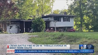 Crews battle residential fire in West Terre Haute