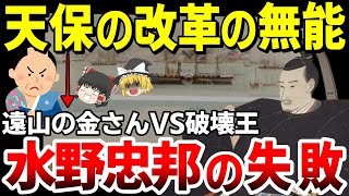 【天保の改革】江戸時代四大改革の真実④水野忠邦のオリジナルゼロ！独創性に欠けた改革の失敗について【ゆっくり解説】