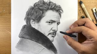 Realistic Portrait Drawing | PEDRO PASCAL | with Graphite Pencil