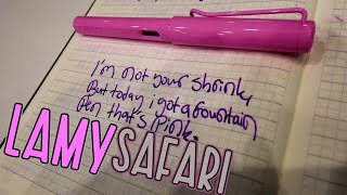 I'm not your SHRINK but today i got a fountain pen that's PINK! The Lamy Safari REVIEW \u0026 some QUOTES