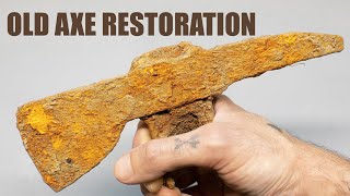 Restoring Very Rusty Axe of 1896. WWI Restoration