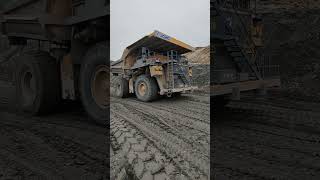 Monster Truck XCMG Hauling 224 Ton Of Copper Ore On Slippery Mining Road #shorts