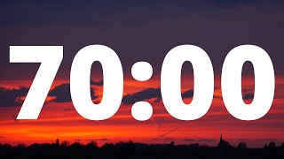 70 Minute Timer with Relaxing Music | 1 Hour 10 Minute Timer