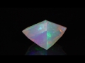 faceted ethiopian opal weighs 14.70 carats