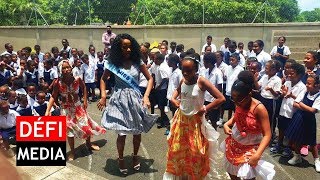 La Gaulette : Miss Monde 2019 s'offre quelques pas de danse avec des écoliers