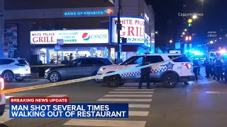 1 shot in White Palace Grill restaurant with Chicago DNC attendees inside