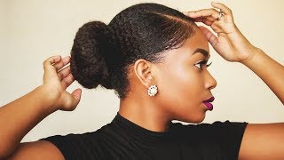 How To Low Sleek Bun On Natural Hair