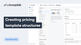How to create a pricing template structure