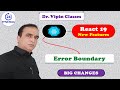 Error Boundary in React 19 Hindi -28 | Dr. Vipin Classess