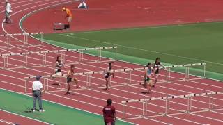 第73回全日本医歯薬獣医大学対抗陸上競技選手権大会　女子100mH　予選第2組　2016/8/16