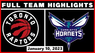 Toronto Raptors vs Charlotte Hornets - 1/10/2023