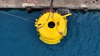 Storm-resistant floating platform for OTEC lifted into the Atlantic for the first time