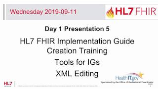 XML Editing - FHIR Implementation Guide Creation Training