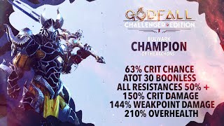 GODFALL / CHAMPION BULWARK BUILD / FULL DETAILS AND BREAKDOWN