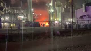 Viewer video shows fire at Valero East Plant Thursday morning