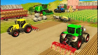 Real Farming Tractor Simulator 2021 - Cotton Harvester Tractor Driving - Android Gameplay