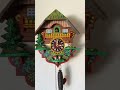 Large novelty Chalet cuckoo clock. Weight driven. Made in Germany. Bird quickly calls every 15min.