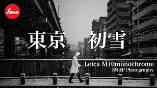 【東京の雪景色を撮ってみる】Leica  M10monochrome  SNAP shoot.