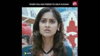 When you ask friend to help in exam | #kick | #raviteja | #shorts