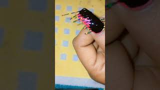 Esey and beautiful stamping tape nail art 💅💅 at home 🏠#nailart #shortvideo #viralvideo