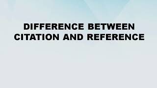 Difference between Citation and Reference || Citation vs Reference || Difference World