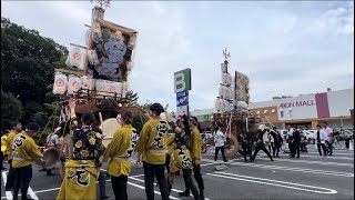 令和六年7月13日聖武天皇社大祭 松原石取祭試楽 (イオン四日市北駐車場叩き合い西元町、東洋町)