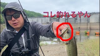 【バス釣り】熊本県石打ダム初釣行。減水しておかっぱりし放題