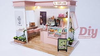 DIY Miniature dollhouse KitㅣPink tea labㅣ핑크 티랩ㅣ미니어처하우스ㅣ박소소(soso miniature)