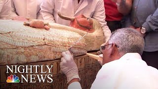Egypt Opens Ancient Coffins To Find Perfectly Preserved Mummies | NBC Nightly News