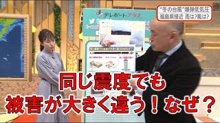 【同じ震度でも被害が大きく違う！なぜ？】防災ラボ（テレポートプラス２月１５日放送）