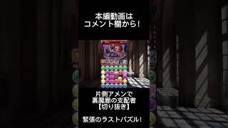 (本編はコメント欄から！)片側アメンで裏魔廊の支配者  緊張のラストパズル！【切り抜き】#アメン  #パズドラ #裏魔廊の支配者