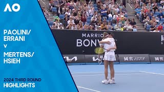 Errani/Paolini v Hsieh/Mertens Highlights | Australian Open 2024 Third Round