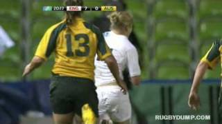 Nicole Beck's awesome try saving tackle on Fiona Pocock