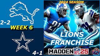 Week 6 | Detroit Lions at Dallas Cowboys | Madden 25 Simulation