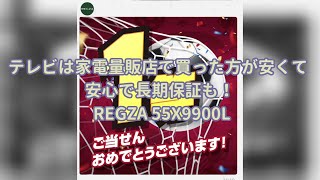 【購入】テレビは家電量販店で買った方が安くて安心で長期保証も！：レグザ 55X9900L