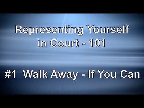 Is it possible to represent yourself in court?